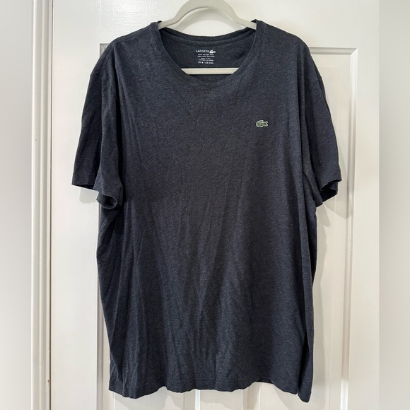 Lacoste men’s dark grey crewneck tee shirt top - Picture 2 of 9